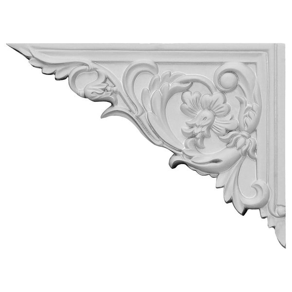 Ekena Millwork 8 5/8"W x 6 1/4"H x 5/8"D Flower Stair Bracket, Left SB08X06FL-L